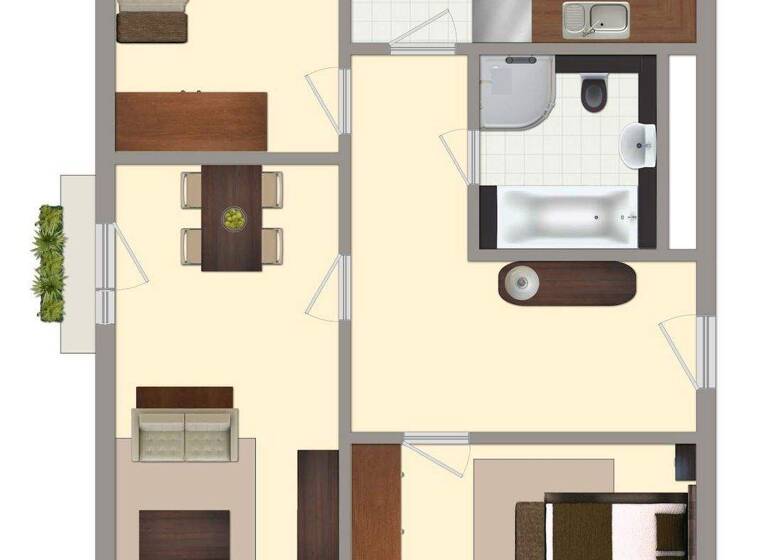Wohnung zur Miete 425 € 3 Zimmer 63,3 m² 2. Geschoss frei ab 01.03.2026 Gerichtsrain 50 Merseburg 06217