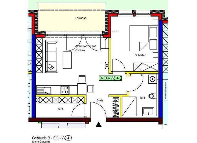 Wohnung zum Kauf provisionsfrei 242.000 € 2 Zimmer 60 m² EG Brachwies 2 (Gebäude B) Könen Konz 54329
