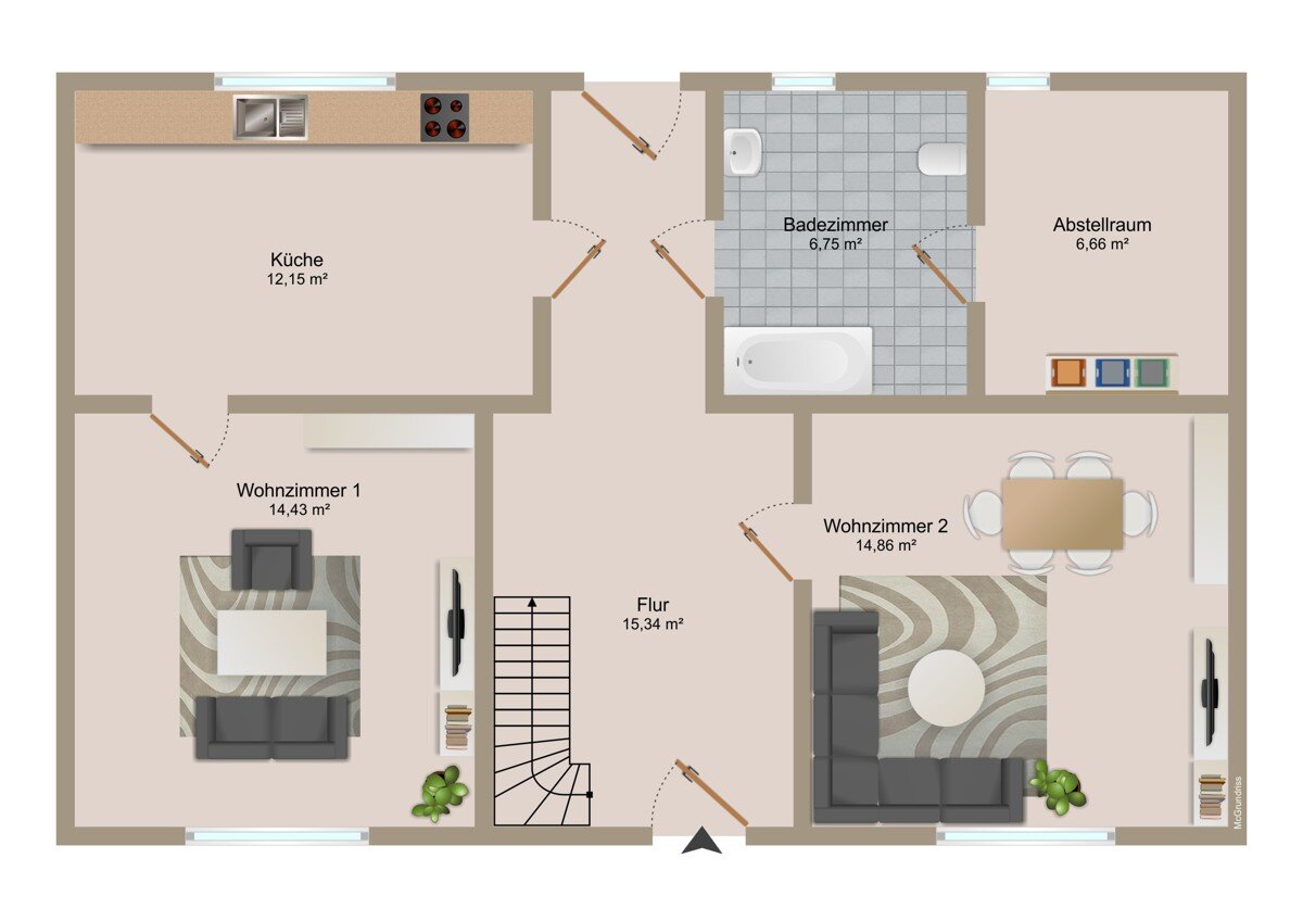 Reihenmittelhaus zum Kauf 145.000 € 6 Zimmer 196 m²<br/>Wohnfläche 463 m²<br/>Grundstück Holzweißig Holzweißig 06808