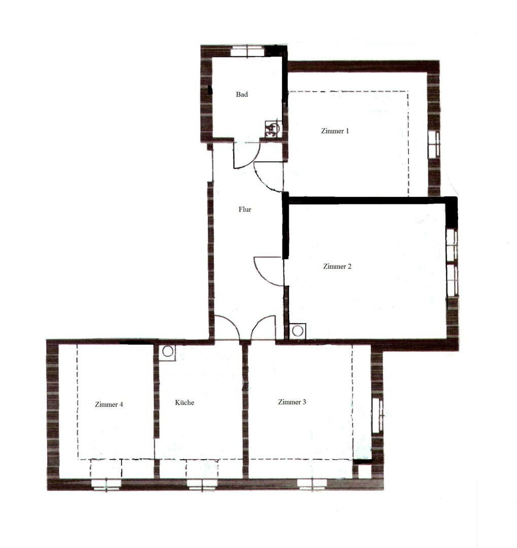 Wohnung zur Miete 950 € 4 Zimmer 96 m²<br/>Wohnfläche 2.<br/>Geschoss 15.02.2025<br/>Verfügbarkeit Südstraße 14 Markkleeberg Markkleeberg 04416