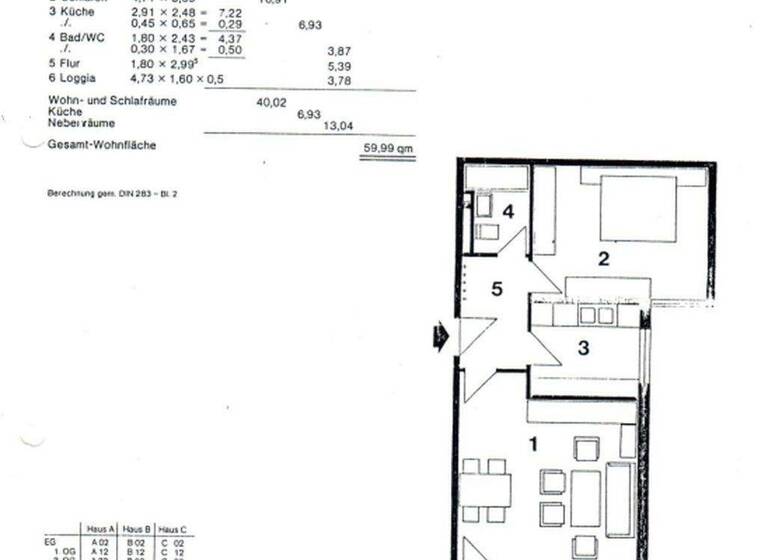 Wohnung zum Kauf provisionsfrei 229.000 € 2 Zimmer 60 m² 2. Geschoss Kriftel 65830