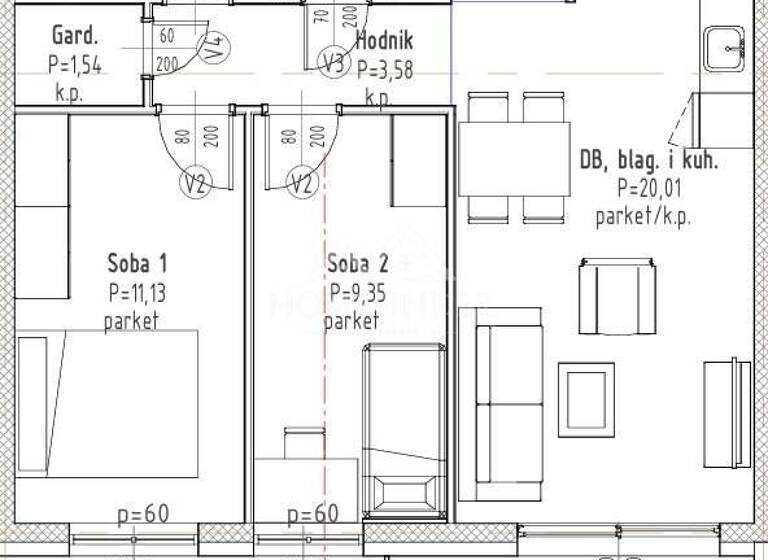 Wohnung zum Kauf 193.502 € 3 Zimmer 62 m² 1. Geschoss Gradici, Velika Gorica - Okolica Velika Gorica