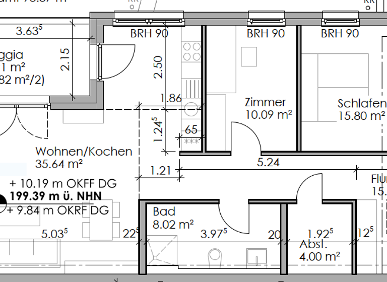 Wohnung zur Miete - Erstbezug 1.354 € 3 Zimmer 93,4 m² frei ab sofort Gießen 35394