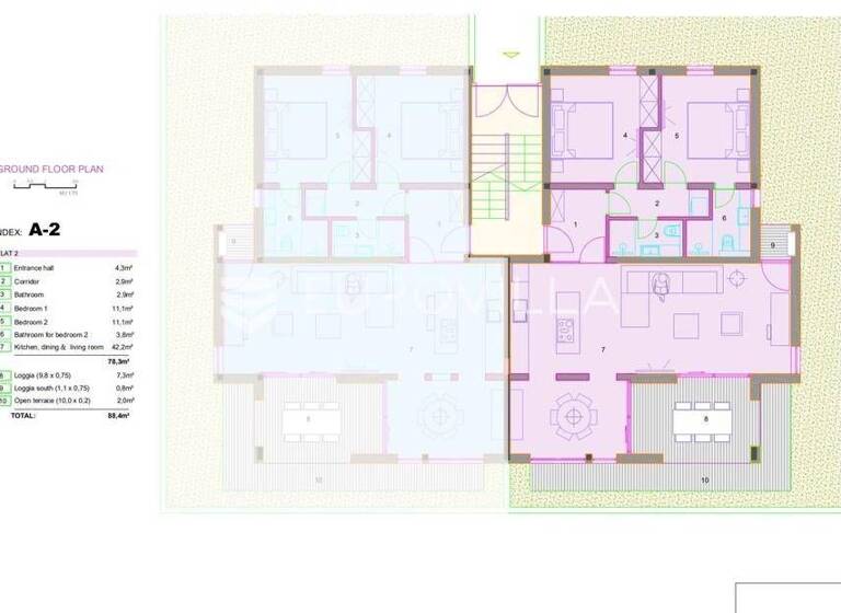 Wohnung zum Kauf 356.000 € 2 Zimmer 89 m² Orebic Orebic