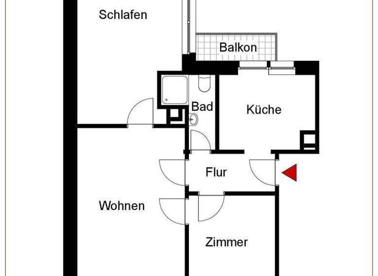Wohnung zur Miete 990 € 3 Zimmer 55 m² 1. Geschoss frei ab 01.03.2026 West Stuttgart 70176