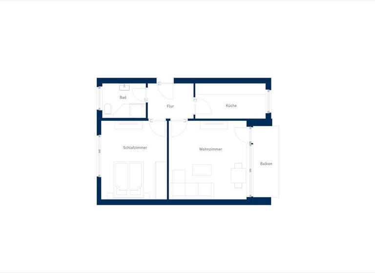 Wohnung zur Miete 712 € 2 Zimmer 53 m² 1. Geschoss frei ab 01.06.2026 Rebhuhnstraße 12 Bützfleth Stade 21683