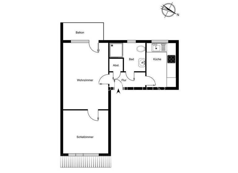Wohnung zur Miete 688 € 2 Zimmer 47 m² 1. Geschoss frei ab sofort Bendestorf 21227