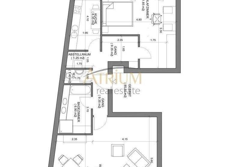 Studio zum Kauf 635.000 € 3 Zimmer 85,5 m² Wien,Neubau 1070