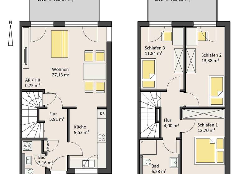 Wohnung zur Miete 1.026 € 4 Zimmer 100,6 m² EG Thorner Weg 5a Espelkamp 32339
