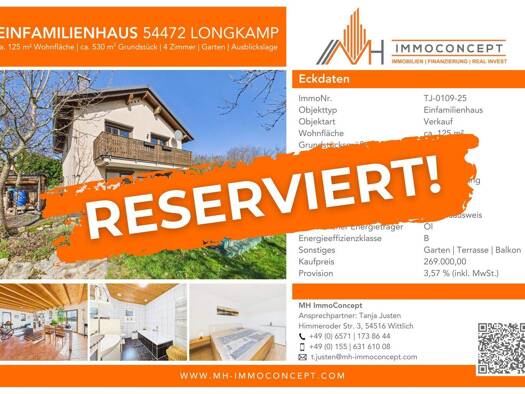 Einfamilienhaus zum Kauf 269.000 € 4 Zimmer 125 m² 533 m² Grundstück Longkamp 54472