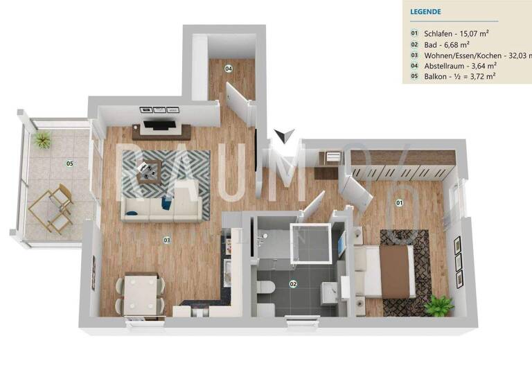 Wohnung zum Kauf - Erstbezug provisionsfrei 321.000 € 2 Zimmer 61,1 m² Bad Staffelstein 96231