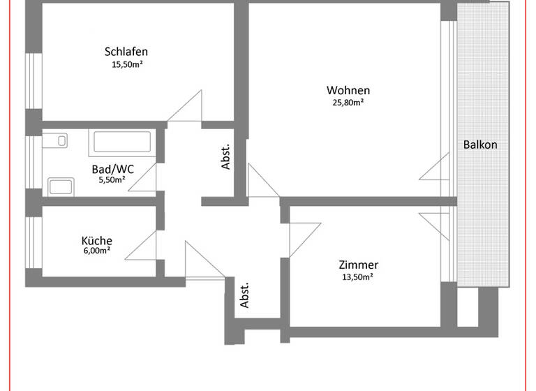 Wohnung zum Kauf 329.000 € 3 Zimmer 81 m²<br/>Wohnfläche 1.<br/>Geschoss Königsbrunn 86343