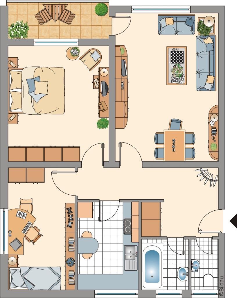 Wohnung zur Miete 539 € 3,5 Zimmer 71,6 m²<br/>Wohnfläche 3.<br/>Geschoss Hülsberger Straße 7 Klausen Remscheid 42899