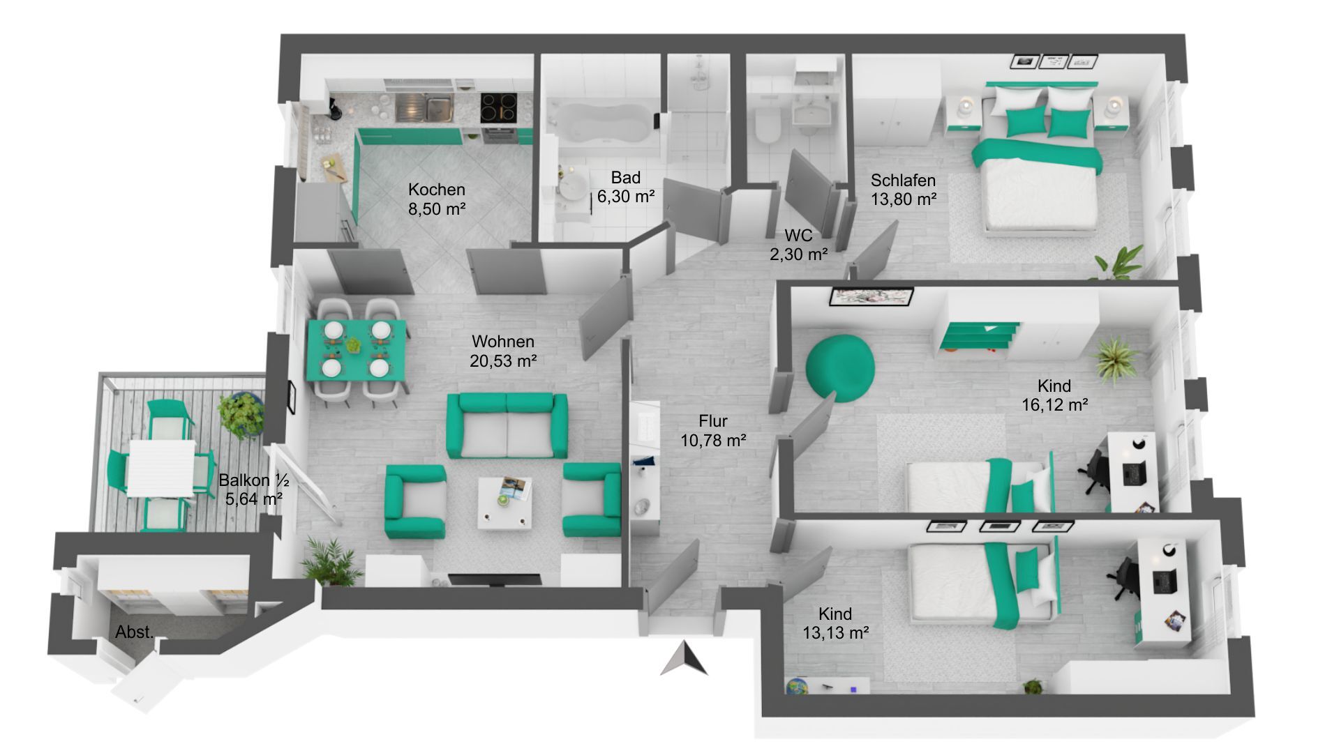 Wohnung zum Kauf 319.000 € 4 Zimmer 94 m²<br/>Wohnfläche 2.<br/>Geschoss Möckern Leipzig 04159