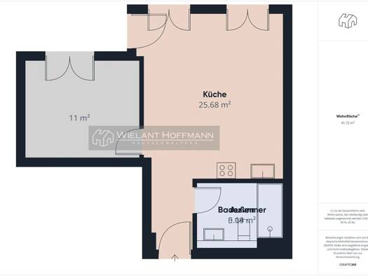 Wohnung zur Miete 1.203 € 2 Zimmer 47,2 m² Stellingen Hamburg 22527
