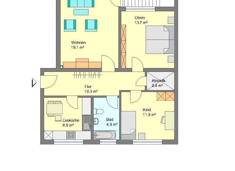 Wohnung zur Miete 699 € 3 Zimmer 74 m² EG Kahlertstraße 160 Innenstadt Gütersloh 33330