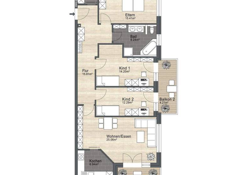 Wohnung zum Kauf 435.000 € 4 Zimmer 109 m² 2. Geschoss Bad Abbach 93077