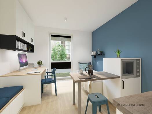 Wohnung zur Miete - Erstbezug 495 € 1 Zimmer 20 m² 1. Geschoss frei ab 01.01.2026 Im Rad 15 Wiesbaden 65197