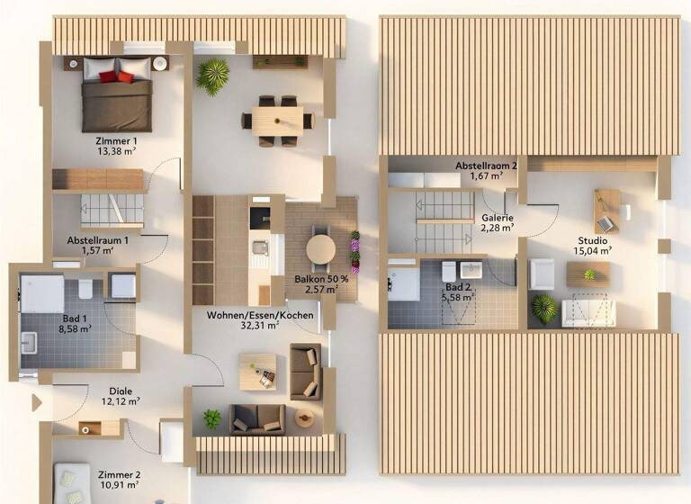 Maisonette zum Kauf - Erstbezug 492.000 € 4 Zimmer 106 m² 2. Geschoss Neuenburg Neuenburg am Rhein 79395