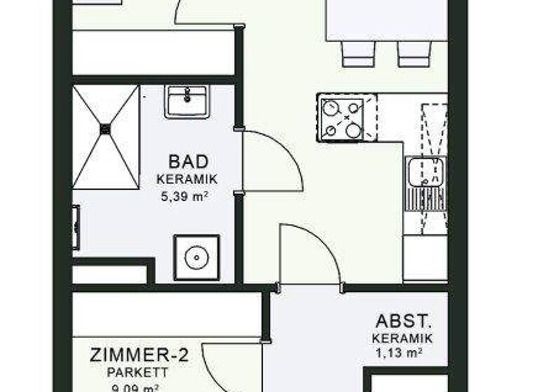 Wohnung zur Miete - Erstbezug 621 € 3 Zimmer 55,3 m² 5. Geschoss frei ab sofort Fröhlichgasse 23-35 Jakomini Graz 8010