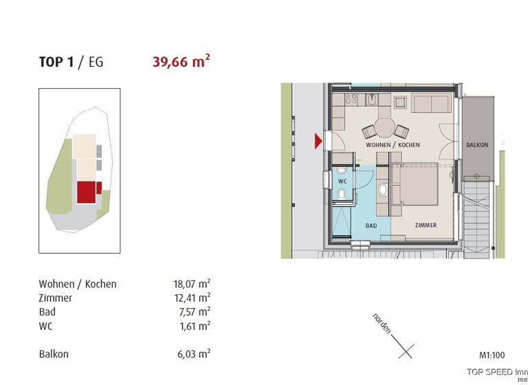 Wohnung zum Kauf 273.654 € 2 Zimmer 39,7 m² Ennsling / Ennsling 8967