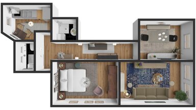 Wohnung zur Miete 1.100 € 3 Zimmer 55 m² 1. Geschoss frei ab sofort Rendsburger Str. 4 St.Pauli Hamburg 20359