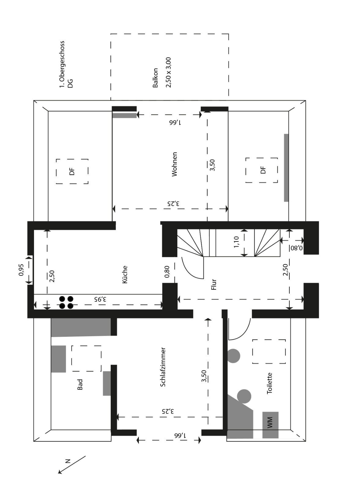 Wohnung zur Miete 600 € 2,5 Zimmer 60 m²<br/>Wohnfläche 2.<br/>Geschoss Bahnhofstraße Ochshausen Lohfelden 34253