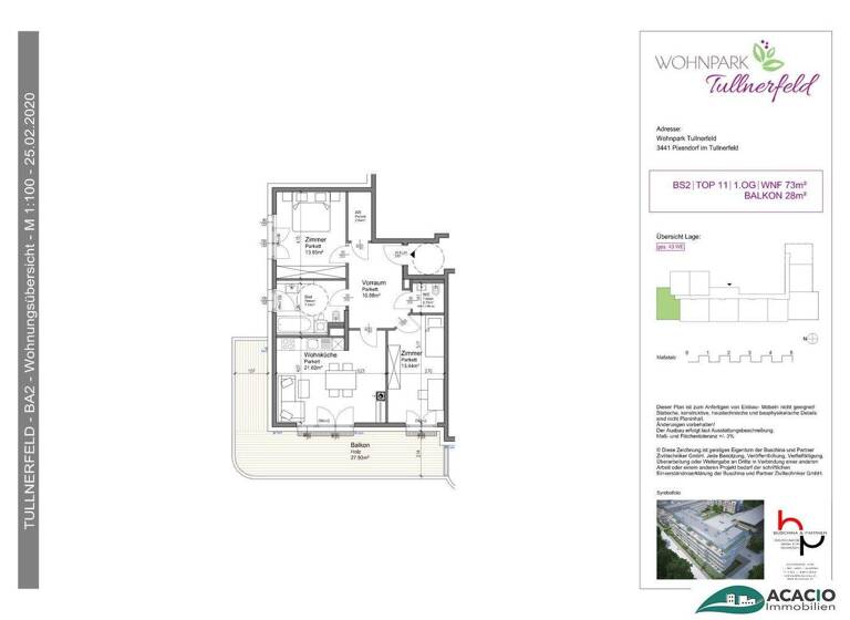 Wohnung zur Miete 703 € 3 Zimmer 73 m² Pixendorf 3451