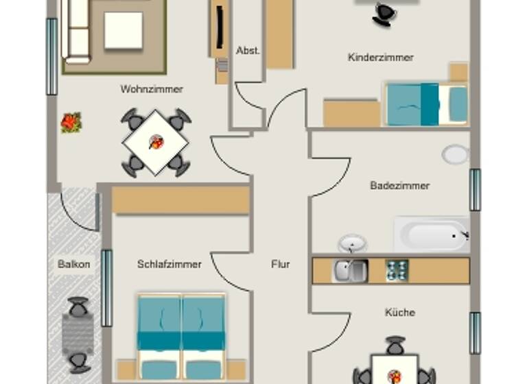 Wohnung zur Miete 489 € 3,5 Zimmer 62,6 m² 2. Geschoss Zingelpfad 3 Kray Essen 45309