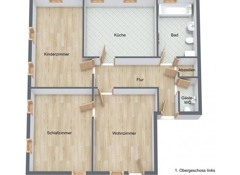 Wohnung zur Miete 600 € 3 Zimmer 79,4 m² frei ab sofort Benshausen 98554