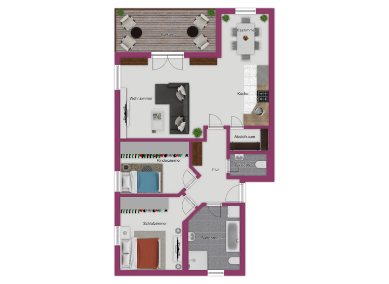 Wohnung zum Kauf 321.000 € 3 Zimmer 89,6 m² 1. Geschoss Büchlberg 94124