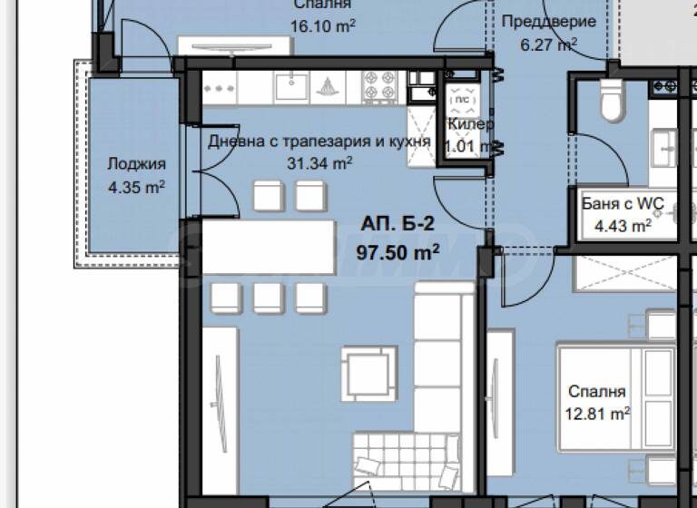 Studio zum Kauf 146.436 € 3 Zimmer 122 m² Plovdiv