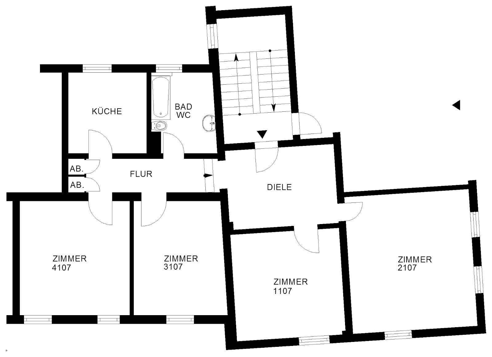 Wohnung zur Miete 176 € 1 Zimmer 25,1 m²<br/>Wohnfläche 2.<br/>Geschoss 01.01.2025<br/>Verfügbarkeit Kleiststr. 13 Stadtmitte Wolfsburg 38440