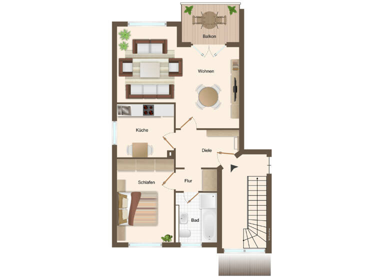 Wohnung zum Kauf 139.000 € 2 Zimmer 57,7 m² Elgershausen Schauenburg 34270