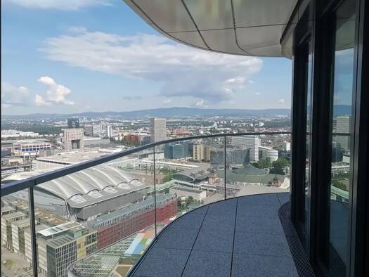 Wohnung zur Miete 1.850 € 2 Zimmer 60,5 m² Geschoss 35/47 frei ab sofort Gallus Frankfurt am Main 60486