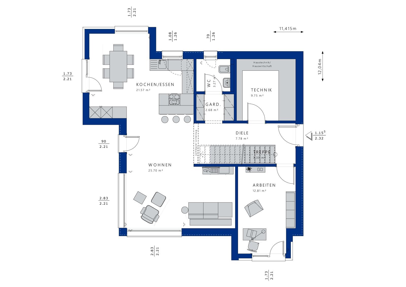 Einfamilienhaus zum Kauf 565.743 € 5 Zimmer 145,7 m²<br/>Wohnfläche 825 m²<br/>Grundstück Stadtgebiet Vöhrenbach 78147