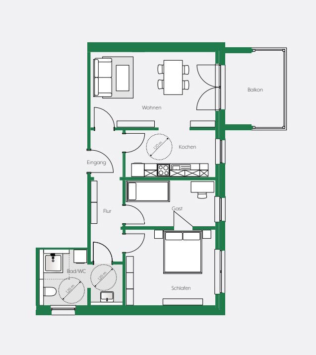 Wohnung zur Miete 718 € 3 Zimmer 77,2 m²<br/>Wohnfläche 1.<br/>Geschoss 01.04.2025<br/>Verfügbarkeit Thierbacher Straße 14 Kitzscher Kitzscher 04567