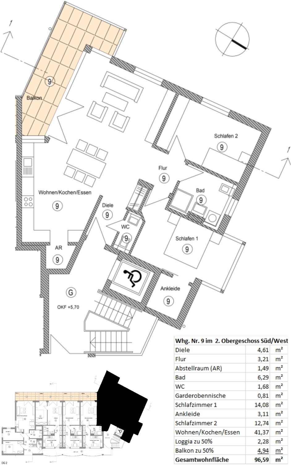 Wohnung zum Kauf 723.450 € 3 Zimmer 96,6 m²<br/>Wohnfläche 2.<br/>Geschoss 31.03.2025<br/>Verfügbarkeit Penzberg Penzberg 82377