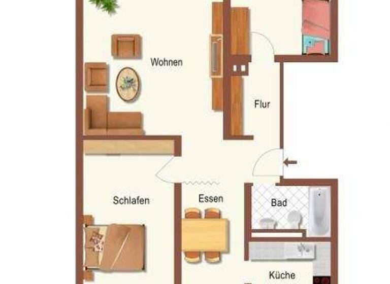 Wohnung zur Miete 1.160 € 3 Zimmer 86 m² 2. Geschoss Mörsenbroich Düsseldorf 40470