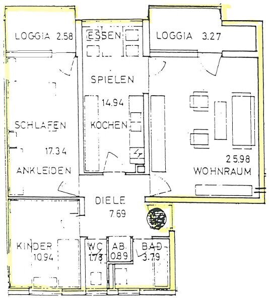 Wohnung zur Miete 750 € 3 Zimmer 87,8 m²<br/>Wohnfläche 2.<br/>Geschoss ab sofort<br/>Verfügbarkeit Planungsbezirk 123 Straubing 94315