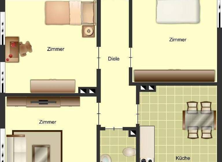 Wohnung zur Miete 579 € 3 Zimmer 66 m² EG Gertrudenstraße 2 Bocholt 46397