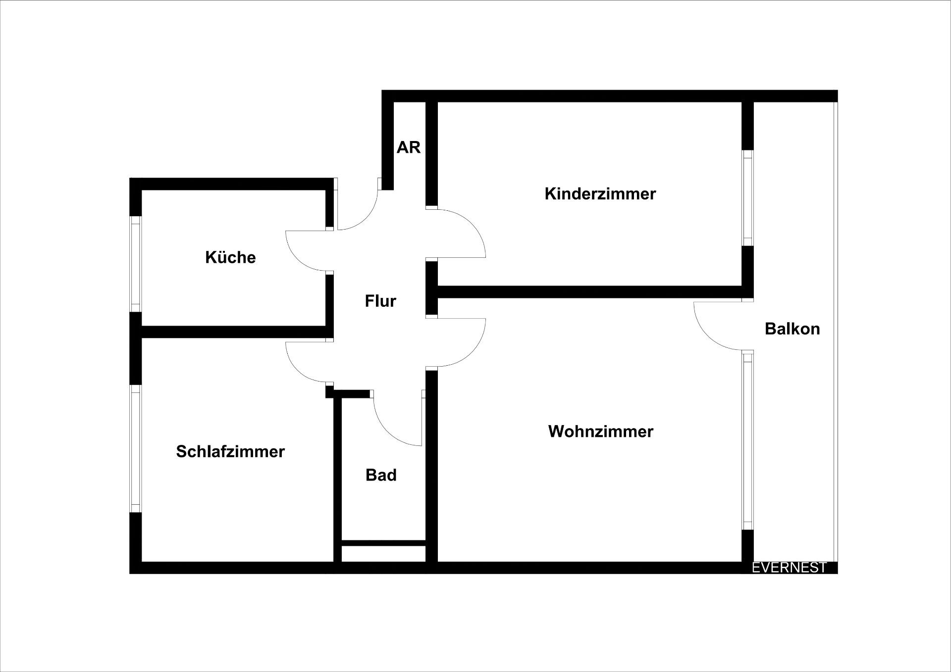 Wohnung zum Kauf 149.000 € 3 Zimmer 81 m²<br/>Wohnfläche 3.<br/>Geschoss Leveringhausen Waltrop 45731