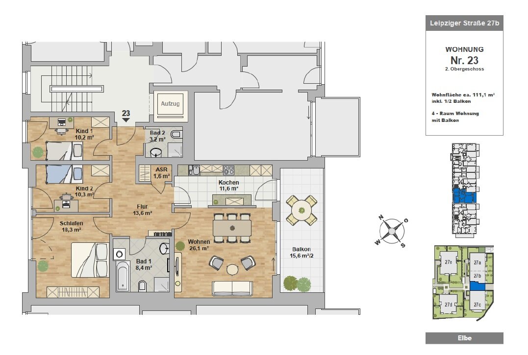 Wohnung zur Miete 1.885 € 4 Zimmer 111,1 m²<br/>Wohnfläche 3.<br/>Geschoss 01.12.2024<br/>Verfügbarkeit Leipziger Straße 27c Leipziger Vorstadt (Eisenbahnstr.) Dresden 01097