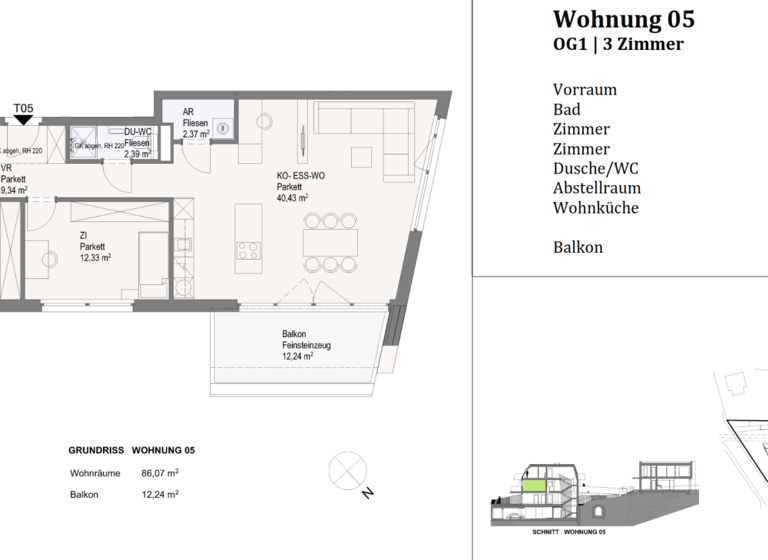 Wohnung zum Kauf 577.500 € 3 Zimmer 86,1 m² Brunn am Gebirge 2345