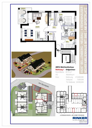 Wohnung zum Kauf provisionsfrei 410.800 € 3 Zimmer 88 m² EG Am Sportplatz 8 Bellenberg 89287