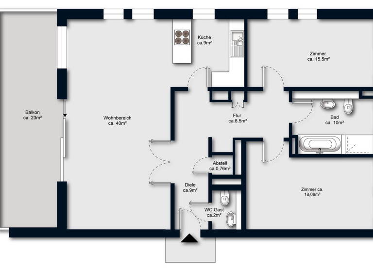 Wohnung zum Kauf 829.000 € 3 Zimmer 121,2 m²<br/>Wohnfläche 1.<br/>Geschoss Blankenese Hamburg / Blankenese 22587