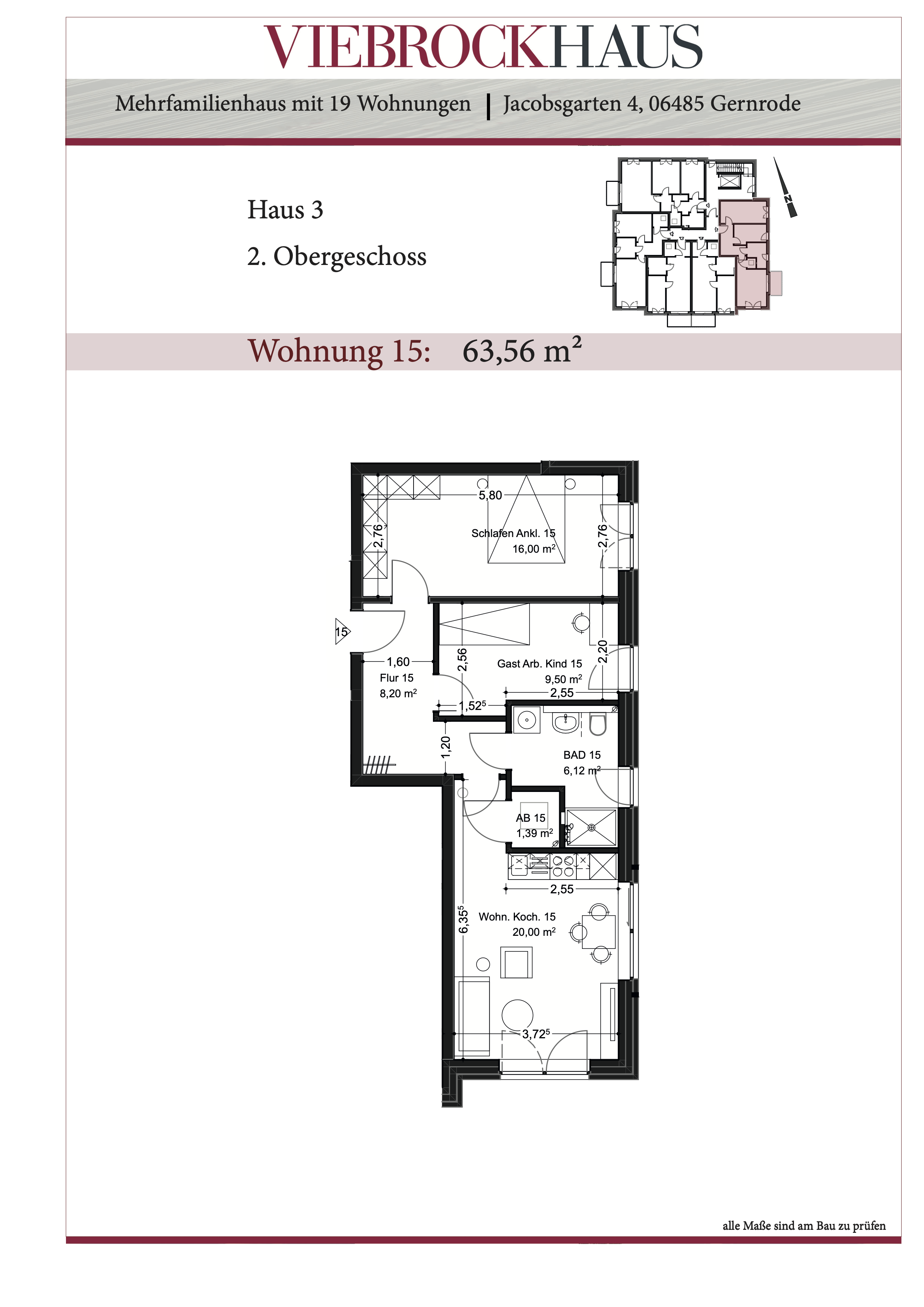 Wohnung zur Miete 1.017 € 3 Zimmer 63 m²<br/>Wohnfläche 2.<br/>Geschoss Gernrode Gernrode 06485