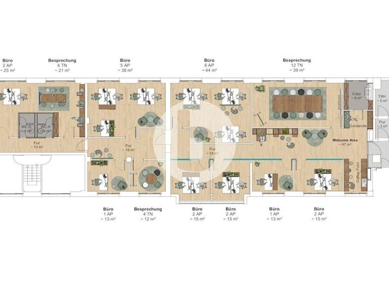 Bürofläche zur Miete provisionsfrei 16 € 1.832 m² Bürofläche teilbar ab 300 m² Ostend Frankfurt am Main 60314