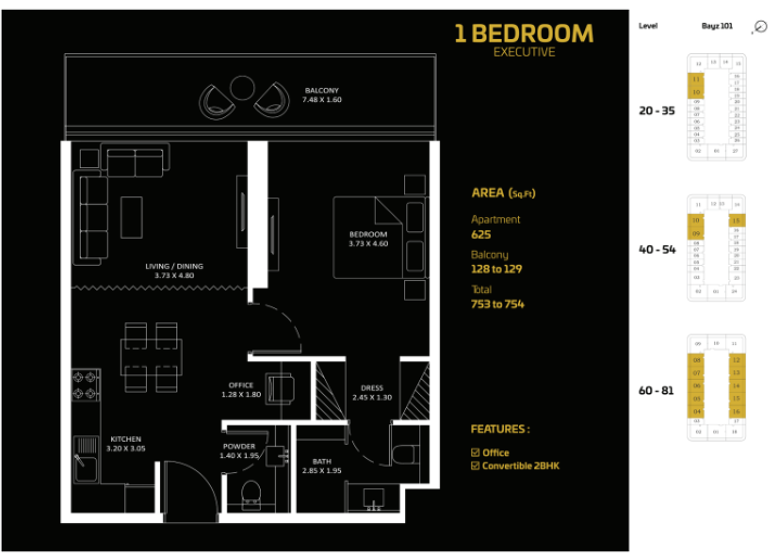 Wohnung zum Kauf - Erstbezug provisionsfrei 585.425 € 2 Zimmer 70 m² Al Mustaqbal Street Dubai