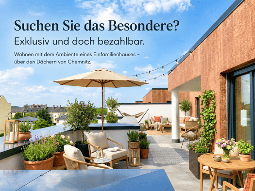 Penthouse zum Kauf - Erstbezug provisionsfrei 653.800 € 4 Zimmer 163,5 m² EG frei ab sofort Schloßchemnitz Chemnitz 09113